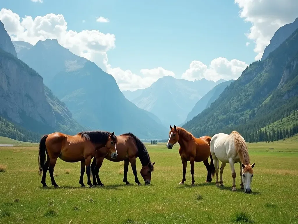 Caballos en la naturaleza