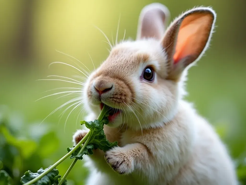 Conejo comiendo