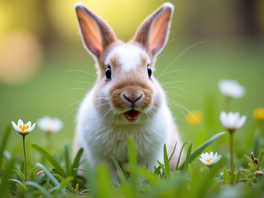 conejo mini lop en su hábitat