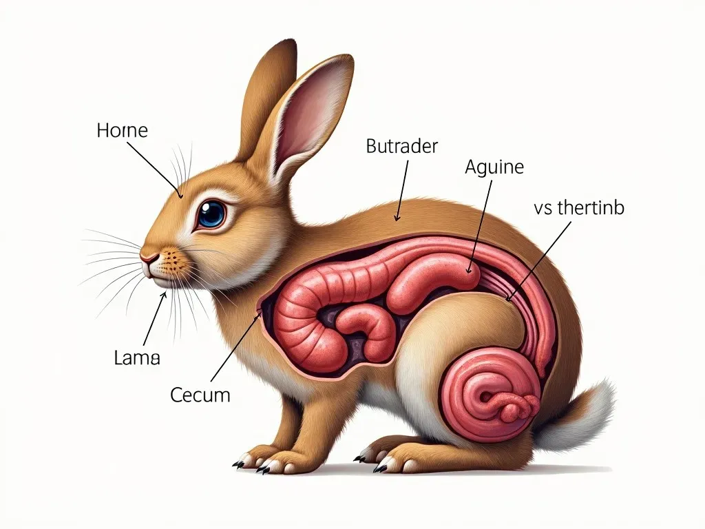 partes del conejo - sistema digestivo